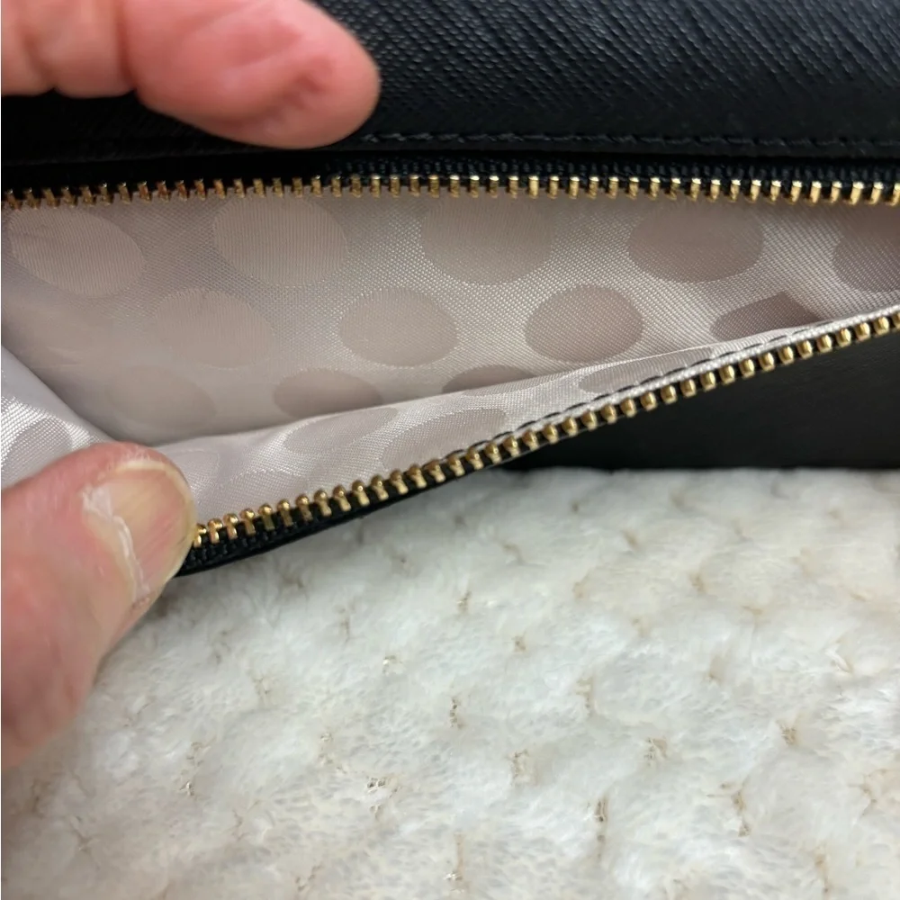 KATE SPADE Saffiano Black Leather Iphone  Wallet